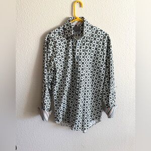 Thomas Dean Men’s Shirt with Geometric Print